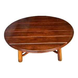 Hickory Coffee Table With Slat Top