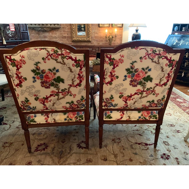 Vintage MidCentury Ethan Allen Floral Accent Chairs a Pair Chairish