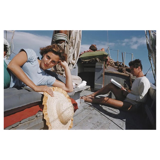 Slim Aarons, Capri Cruise, Estate Stamped Photographic Print, 1958 / 2020s For Sale