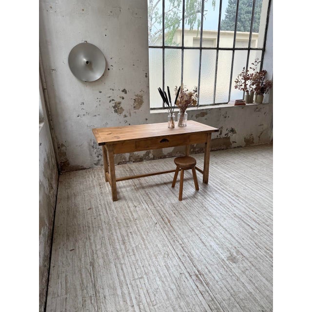 Pine Farm Table, 1950s For Sale - Image 6 of 18