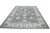 Early 21st Century Gray & Blue Floral Design Handwoven Wool Turkish Oushak Rug 9' X 11'10" For Sale In Houston - Image 6 of 8