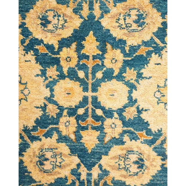 Traditional Mogul, One-of-a-Kind Hand-Knotted Area Rug in Blue, 6' 1" x 9' 3" For Sale - Image 3 of 8
