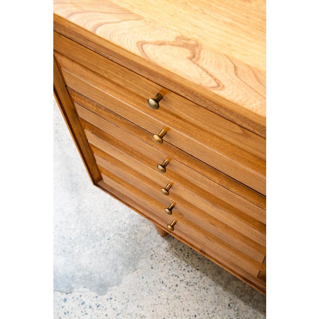 Wood 1960s Mid Century Modern Credenza Dresser Solid Wood 9 Drawers La Period Furniture For Sale - Image 7 of 12