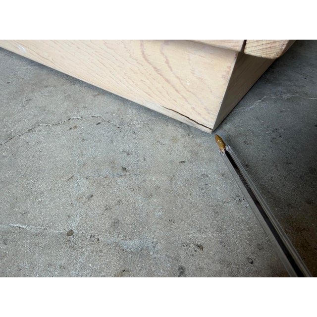 1990's Kreiss Collection Minimalist Low-Profile Nightstands With Travertine Tops – A Pair For Sale - Image 11 of 12