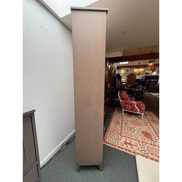 Room & Board Room & Board Linear Collection Bespoke Cabinet With Secretary, Shell Stain For Sale - Image 4 of 12