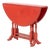 George III Style Red Painted Circular Drop Leaf Table For Sale