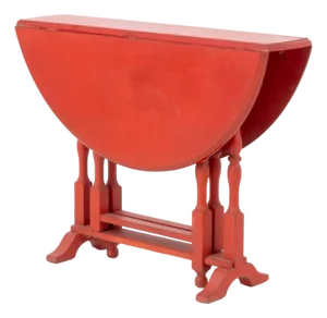 George III Style Red Painted Circular Drop Leaf Table