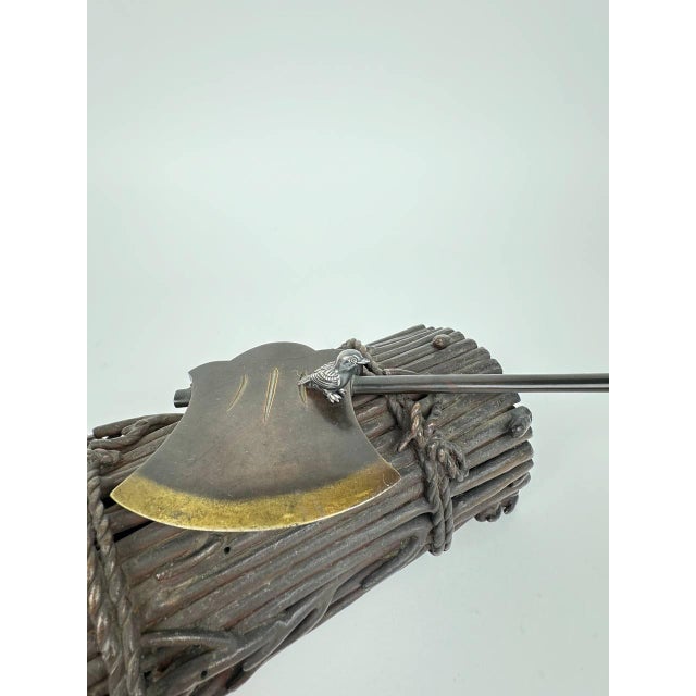 Japanese Japanese Meiji Period Patinated Bronze Sculpture For Sale - Image 3 of 8