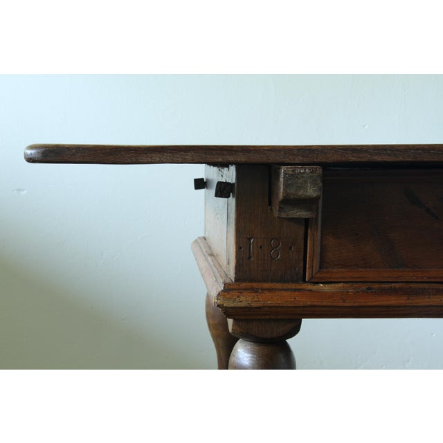 Antique Baroque Nordic Provincial Oak Table, 1800s For Sale - Image 13 of 18