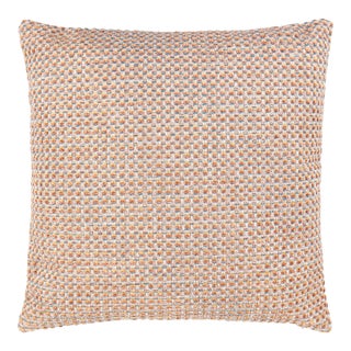 The House Of Scalamandré Heatherton Square Pillow In Peach For Sale