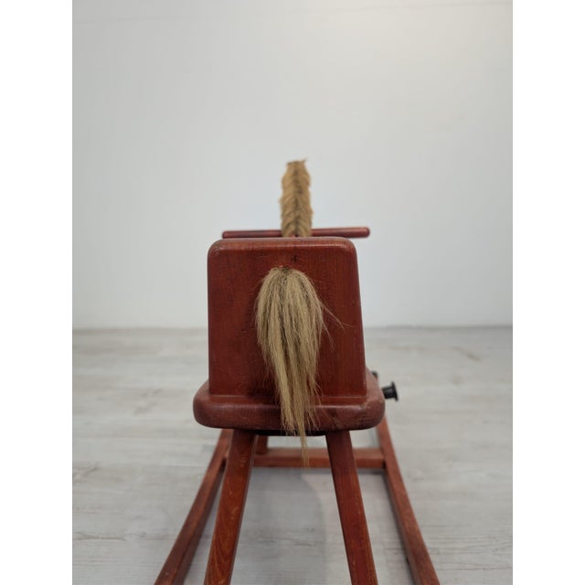 Vintage Wooden Rocking Horse, 1963 For Sale - Image 14 of 15