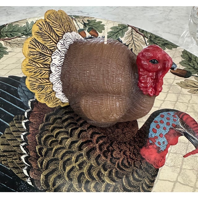 John Derian Thanksgiving Fall Turkey Candle for Target. 4.25" wax unscented and brand new.