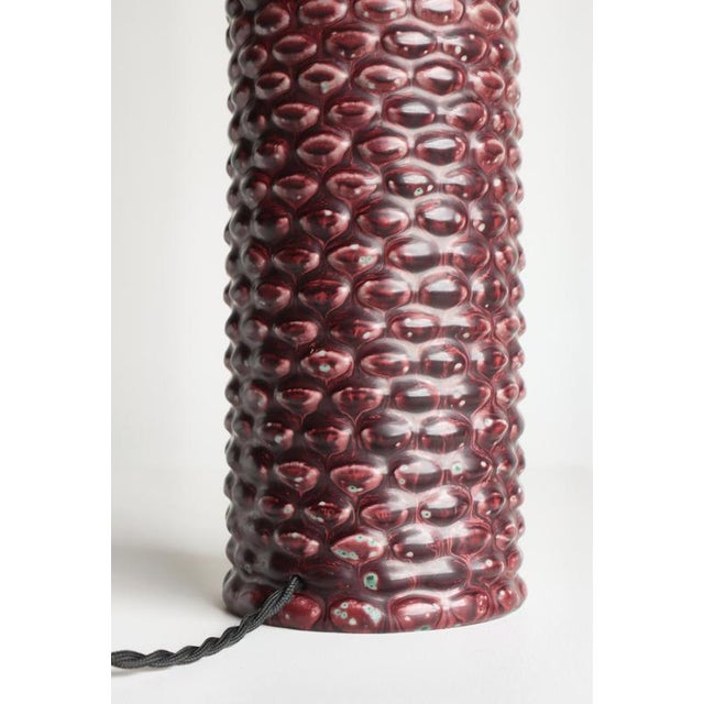 Large Table Lamp in Oxblood Glaze by Axel Salto for Royal Copenhagen, 1958 For Sale - Image 9 of 12