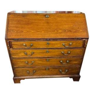 Antique 18Th Century Georgian Mahogany Slant Front Desk For Sale