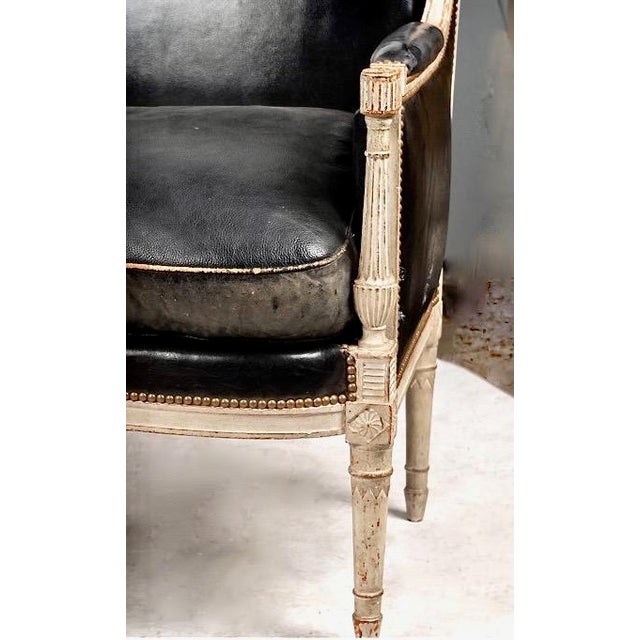 Pair Louis XVI/Directoire Bergeres, Late 18th Century or Early 19th Century For Sale In Los Angeles - Image 6 of 16