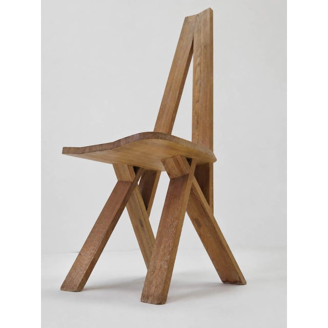 1970s Model S45 Chlacc Wood Chair by Pierre Chapo, 1979 For Sale - Image 5 of 18