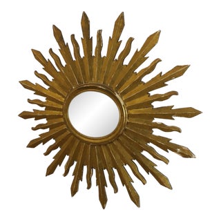 19th Century Big Size Gold Leaf Sunburst Mirror For Sale