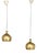 Löken Pendant Lamps in Brass by Helge Zimdal for Falkenbergs, Sweden, 1960s, Set of 2 For Sale