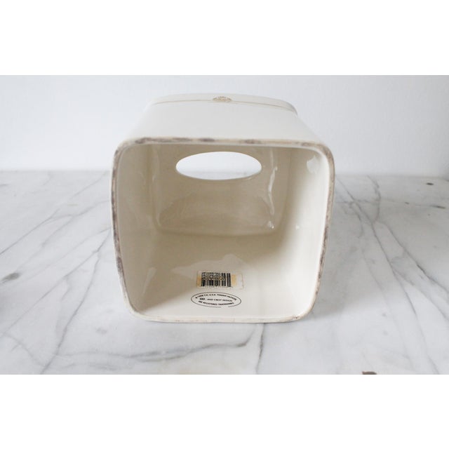 Vintage Tommy Hilfiger Ceramic Tissue Box Cover For Sale - Image 10 of 11