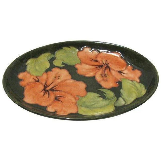 1930s Moorcroft Pottery Oval Tray For Sale - Image 5 of 5