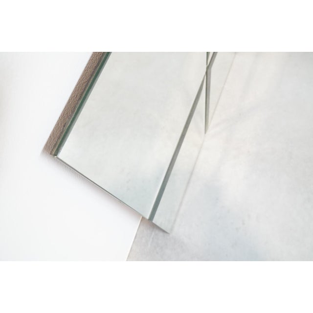 Mid-Century Modern Square Glass Art Mirror by Michel Martens, Belgium, 1970s For Sale - Image 3 of 14