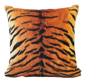 Tiger Cat Cotton Throw Pillow