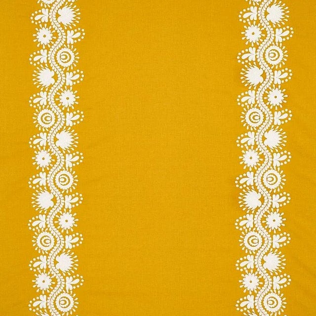 Not Yet Made - Made To Order Sample - Schumacher Theodora Embroidery Fabric in Saffron For Sale - Image 5 of 5