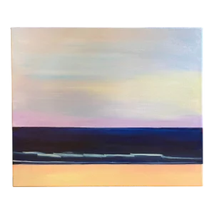Satori Gregorakis Minimal Abstract Oil Painting of a Seascape