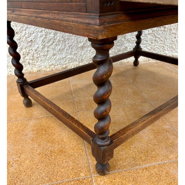 Spanish Renaissance Revival Carved Oak Cabinet, Early 20th Century For Sale - Image 6 of 7