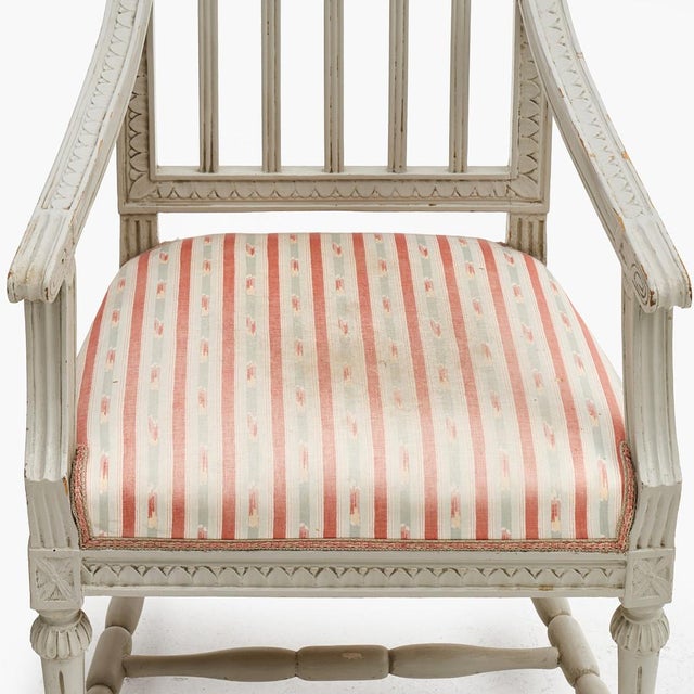 Set of Four Swedish Late Gustavian Lindome Painted Armchairs, Circa 1800 For Sale In Nashville - Image 6 of 12