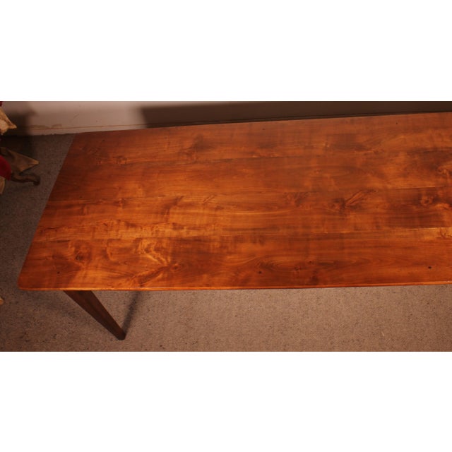 19th Century Cherry Wood Refectory Table For Sale - Image 10 of 12