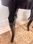 1990s Pair of Vintage Black Lacquer Round Side Tables With Beveled Mirrored Tops, Ralph Lauren Mayfair Style For Sale - Image 5 of 12