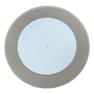 Round Bronze Crystal Mirror from Veca, Italy, 1960s For Sale