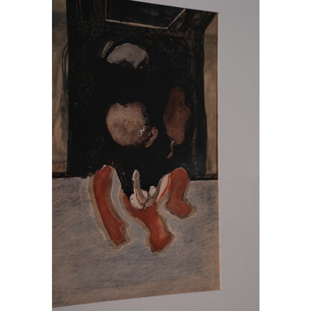 Marcel Warrand, Nude, Nu Masculin Assis, 1990s, Ink & Watercolor, Framed For Sale - Image 3 of 5