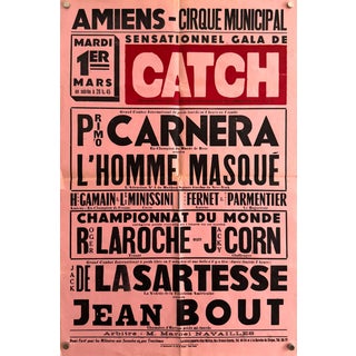 Gala De Catch Amiens Original Wrestling Poster, 1955 For Sale