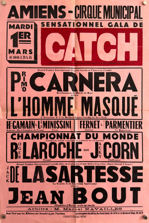 Gala De Catch Amiens Original Wrestling Poster, 1955