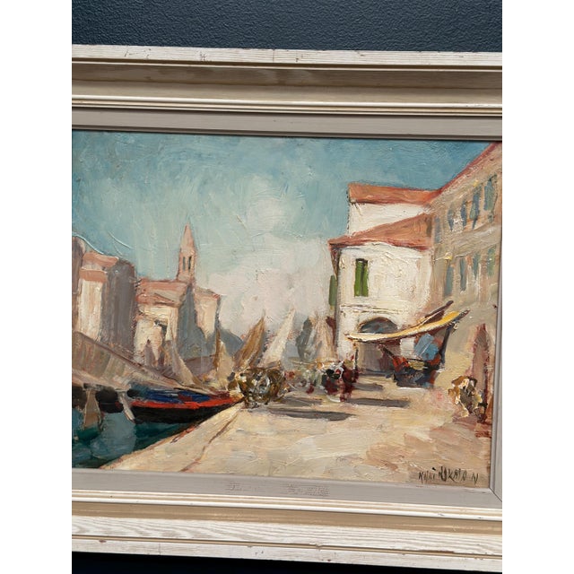 Knut Norman, Venice, 1950s, Oil on Panel, Framed For Sale - Image 10 of 18