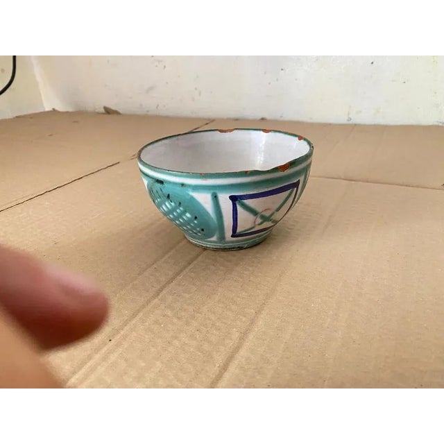 Ceramic Ceramic Bowls in Green, Blue and Brown Color by Robert Picault, France, 1950s, Set of 3 For Sale - Image 7 of 13