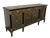 Hollywood Regency Louis XVI Burl Wood Sideboard with Moss Grey Lacquer and Shell Finish\. Brass Detailing. This beautiful...