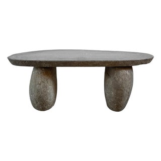 Organic Modern Stone Boulder Outdoor Bench / Coffee Table For Sale