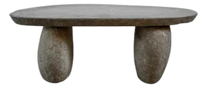 Organic Modern Stone Boulder Outdoor Bench / Coffee Table