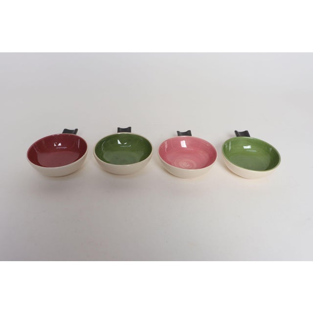 Pink Set of Four Vintage Green and Pink Ceramic Ramekins/Ashtrays by Charles Wilton For Sale - Image 8 of 16