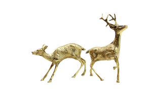 Brass Deer Couple, 1960, Set of 2