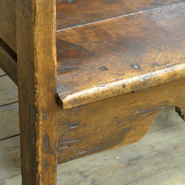 Wood Antique Walnut Bench, Southern France / Northern Spain, 17th-18th Century For Sale - Image 7 of 18