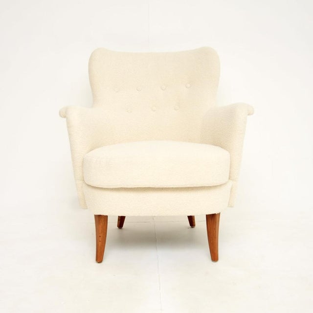 Vintage Swedish Lounge Chair by Carl Malmsten for O.H. Sjögren, 1950 For Sale - Image 9 of 9