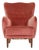 1930s Danish Lounge Chair in Original Rose Velour For Sale