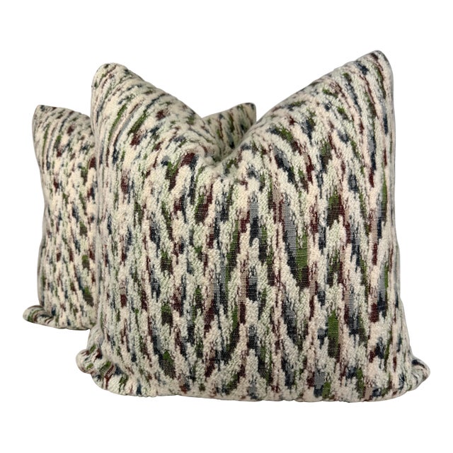 Holland & Sherry "Cuillin" in Clover 22" Pillows-a Pair For Sale