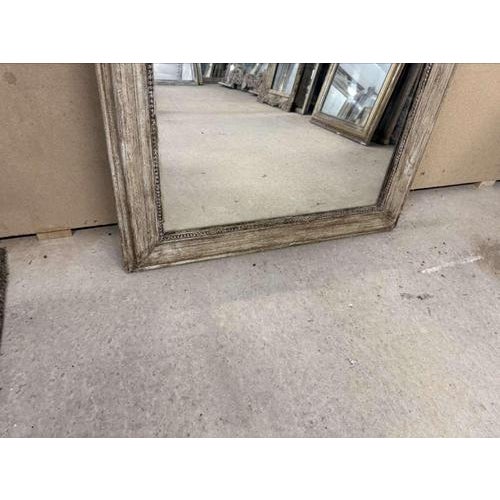 19th Century Antique French Louis Philippe Arched Carved Wood Top Mirror For Sale - Image 4 of 6