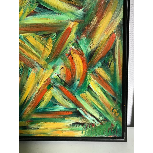 Fireworks Original Abstract Expressionist Oil Painting on European Linen by Monique Nichols For Sale - Image 10 of 12