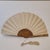 Beige Large Romantic Pericón Fan in Painted Silk and Gilded and Silvered Wood, 1890s For Sale - Image 8 of 18